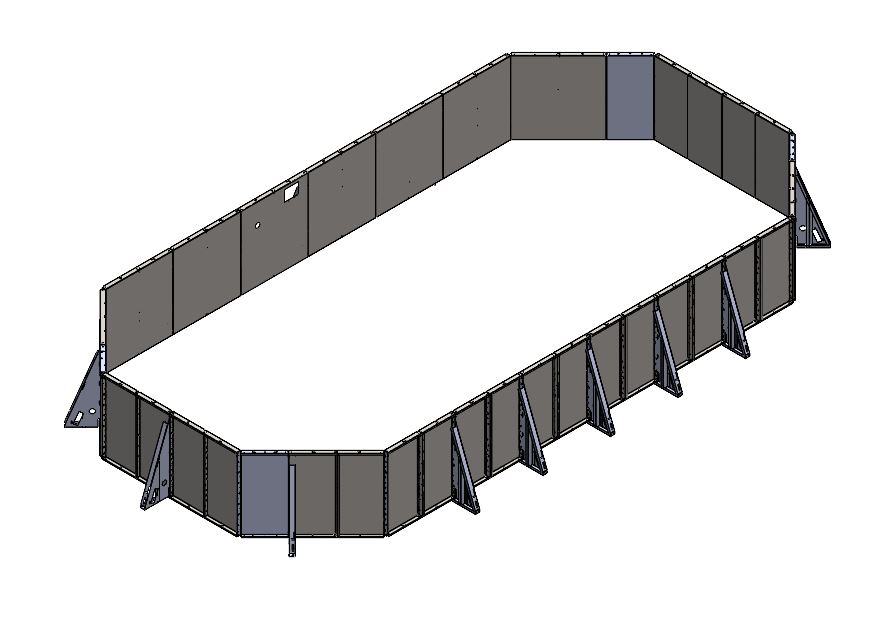 16'6" x 32'6" Grecian Semi-Inground Pool Kit with 52" Steel Walls